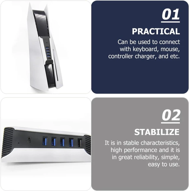 Alt view image 5 of 6 - Mikikit 4pcs USB Hub for Desktop USB Splitter Extension Adapter Compatible Laptop Docking Station