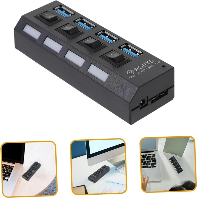Alt view image 3 of 7 - Uonlytech 3pcs Hub Ports Hub for Computer Concentrator Computer Concentrator USB Extension