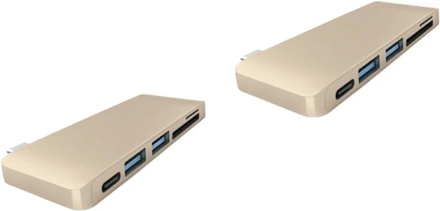 Alt view image 6 of 7 - Uonlytech 2pcs USB Type C Hub Combo Adapter for Charging Data Sync Type C Hub for USB