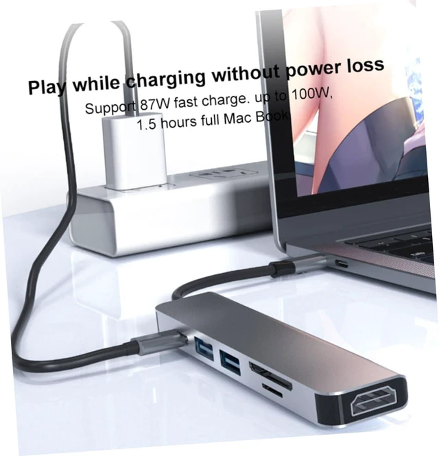 Alt view image 6 of 7 - Uonlytech 3pcs Portable USB Hub Multiport Adapter Type-c and Video Output for Laptop Workstation Use