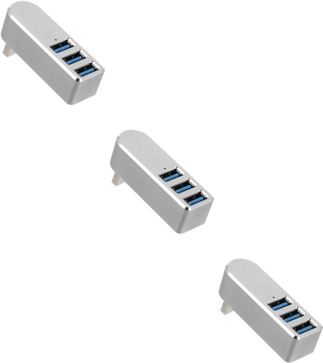 Alt view image 5 of 7 - jojofuny 3pcs Port USB Hub for Laptop Swiveling USB Connector Splitter Data Dock for Expansion Transfer