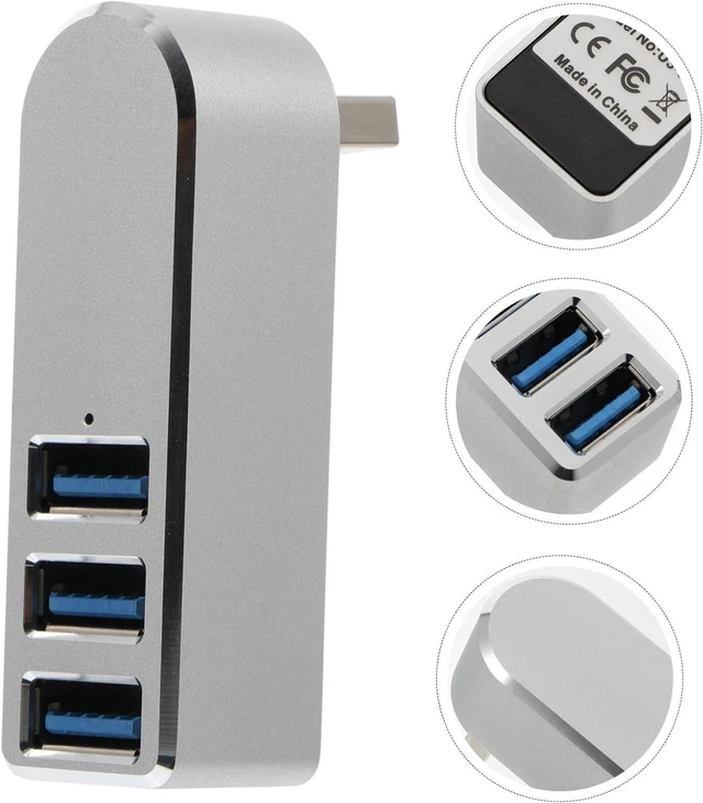 Alt view image 7 of 7 - jojofuny 3pcs Port USB Hub for Laptop Swiveling USB Connector Splitter Data Dock for Expansion Transfer