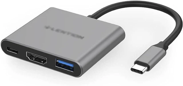 Main image of Port Expander USB C Hub Type C Hub for USB C Device 3 in 1 USB C to HDMI Multiport Adapter with 100W PD, 4K HDMI, USB 3.0 Ports USB Splitter (Color : Grey)