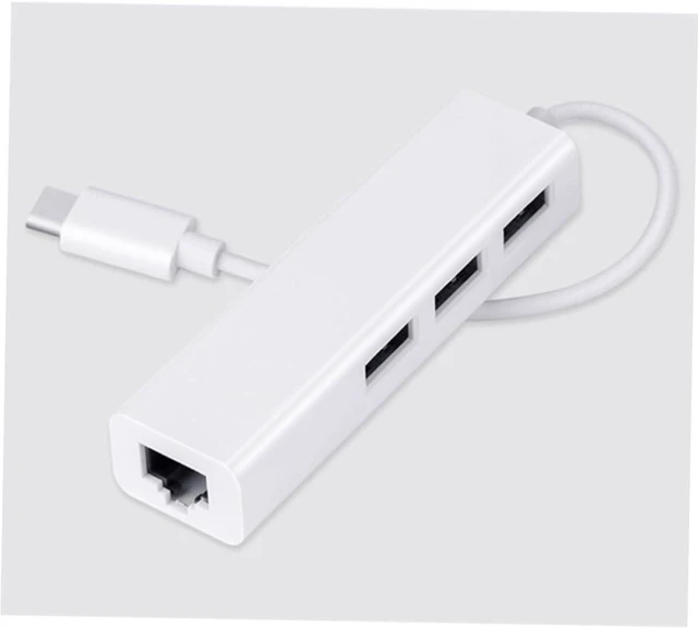 Alt view image 2 of 7 - jojofuny 3pcs Type C Hub Network Port and USB Ports for Laptop Ethernet Adapter