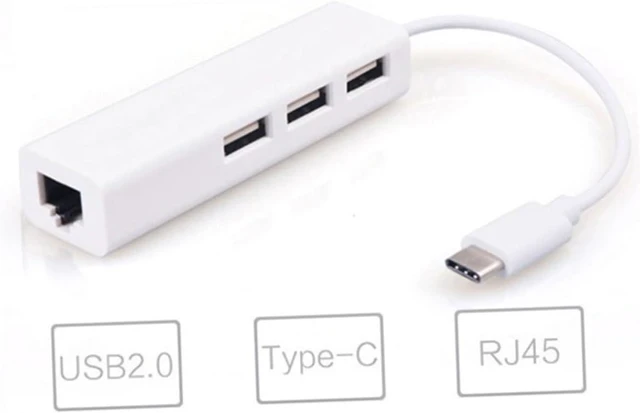 Alt view image 5 of 7 - jojofuny 3pcs Type C Hub Network Port and USB Ports for Laptop Ethernet Adapter