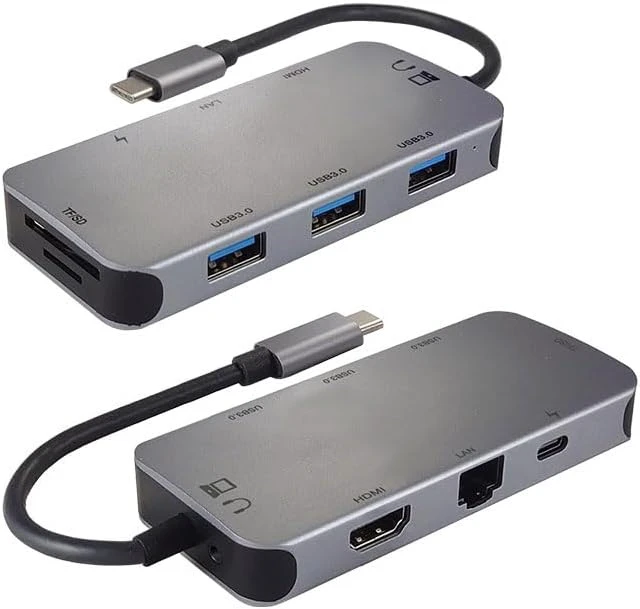 Alt view image 2 of 2 - 9 in 1 Mini Hub Adapter Hub Multi-Port USB Hub