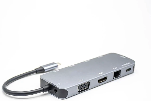 Alt view image 3 of 3 - 9 Port Type c USB hub USB3.0 * 3 HD-MI*1 AUDIO3.5mm*1 SD*1 TF*1 PD*1 Support All Type-c Channel Computers