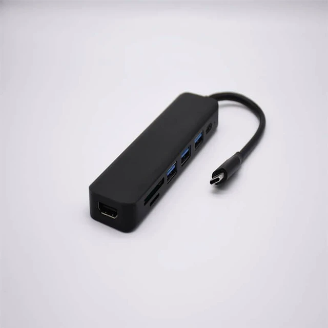 Alt view image 4 of 4 - USB Type C 7-in-1 High Speed Multi-Function Adapter PD Charging Transmission Hub HDMI Adapter