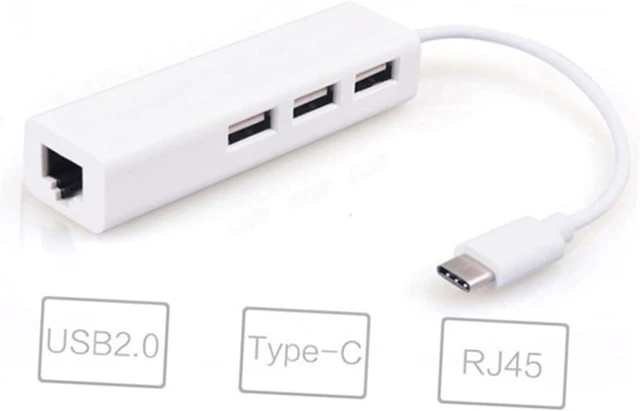 Alt view image 4 of 7 - Uonlytech 3pcs Type C Hub Network Port and USB Ports for Ethernet Connectivity Compatible Plus Note