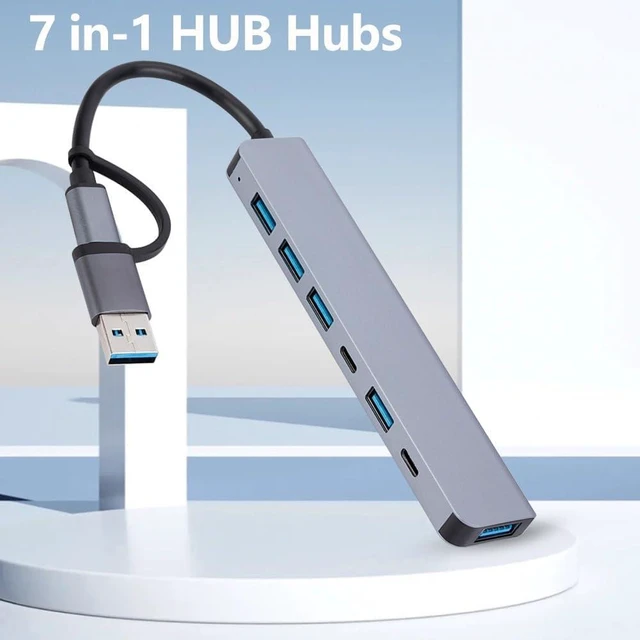 Alt view image 5 of 6 - Type-C USB Hub Multi Splitter Adapter 4/5/7 Ports USB Hub Expander High Speed Transmission Plug and Play for PC Computer (Size : C)