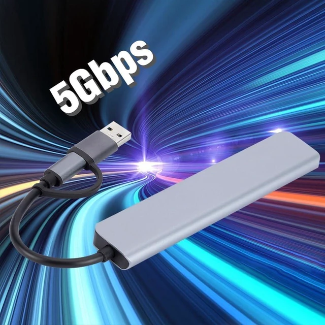 Alt view image 6 of 6 - Type-C USB Hub Multi Splitter Adapter 4/5/7 Ports USB Hub Expander High Speed Transmission Plug and Play for PC Computer (Size : C)