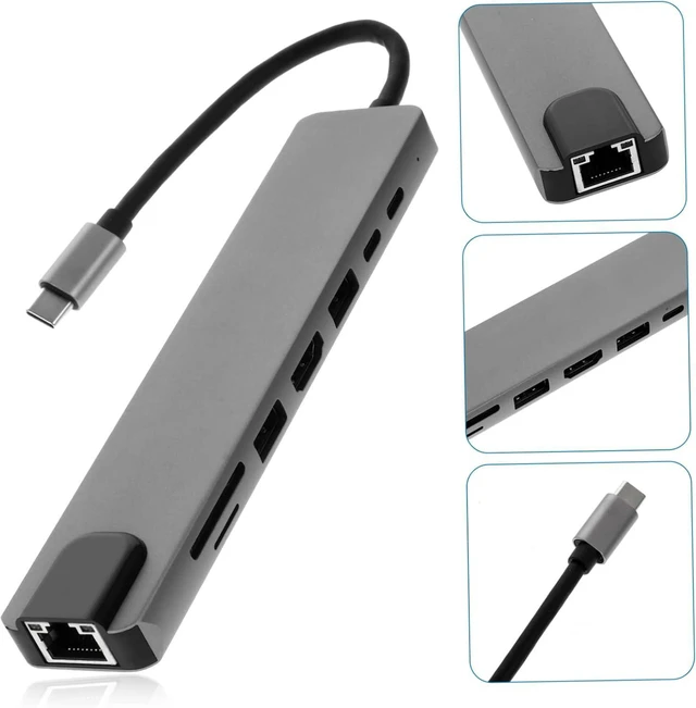 Alt view image 3 of 7 - MAGICLULU Type-c USB Hub Docking Station for Laptop Pd USB-c Adapter Expandable Ports for Office Use