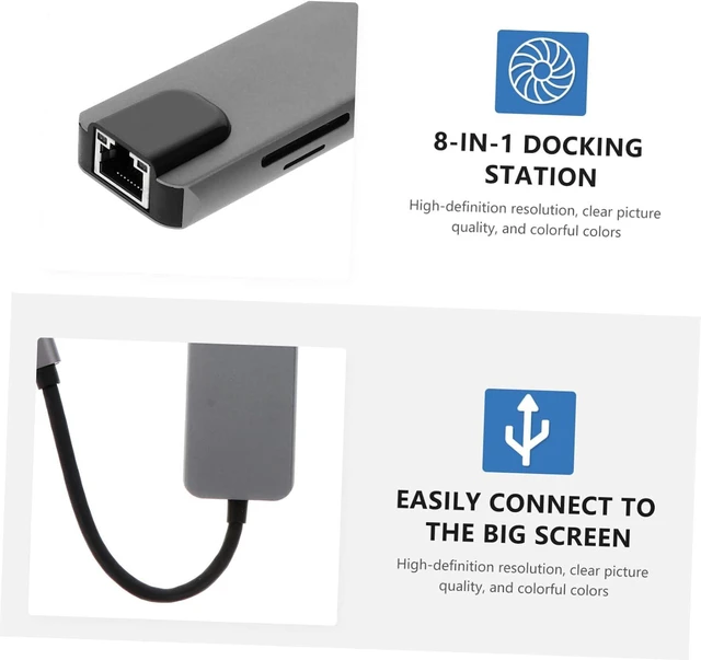 Alt view image 6 of 7 - MAGICLULU Type-c USB Hub Docking Station for Laptop Pd USB-c Adapter Expandable Ports for Office Use
