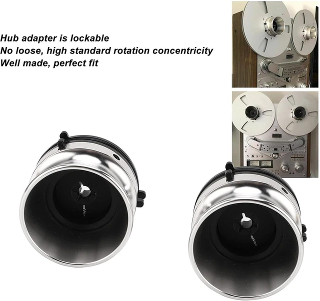 Alt view image 4 of 7 - 2pcs Nab Hub Adapter, Silver Aluminum Alloy ABS Universal Opener Winder Hub Adapter Replacement for Studer