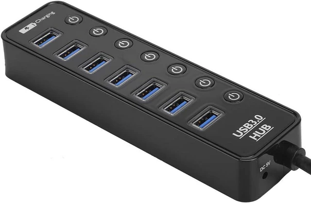 Alt view image 4 of 7 - 7 Port Docking Station, Multifunctional Hub Multiport Adapter, USB 3.0 High Speed Hub Universal Docking Station, PC USB Data Hub for XPVista/7/8