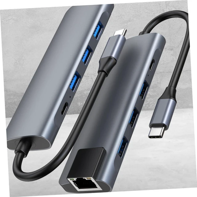 Alt view image 2 of 7 - Hemobllo 5-in-1 Type-c Hub with Pd 87w Charging Usb3.0 Ports Metal Docking Station for Laptops