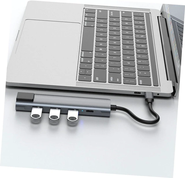 Alt view image 3 of 7 - Hemobllo 5-in-1 Type-c Hub with Pd 87w Charging Usb3.0 Ports Metal Docking Station for Laptops