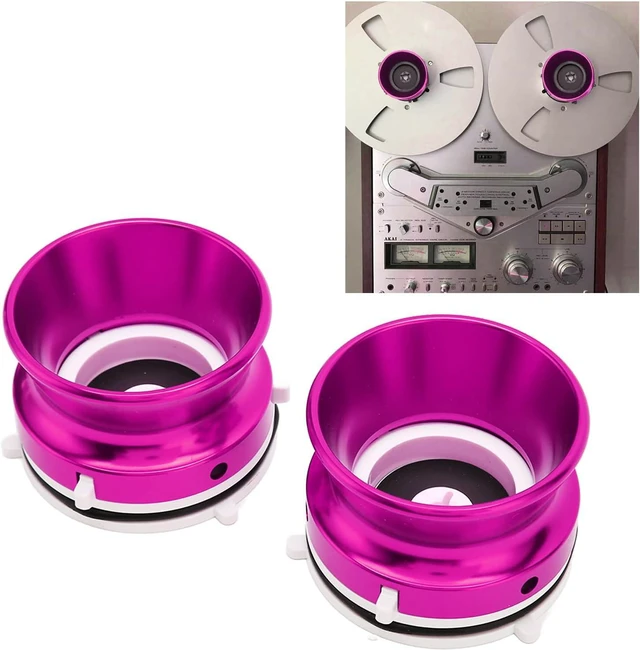 Alt view image 3 of 7 - 1 Pair 10 Inch Nab Hub Adapters, Reel to Reel Tape Nab Hub Adapter Opener Polished Aluminum Alloy Universal Nab Hub Adapters Universal Reel Tape Recorder Accessories