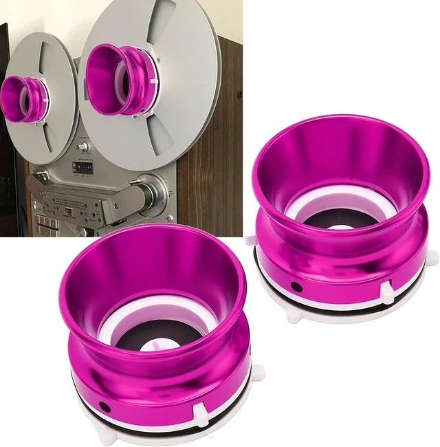 Alt view image 4 of 7 - 1 Pair 10 Inch Nab Hub Adapters, Reel to Reel Tape Nab Hub Adapter Opener Polished Aluminum Alloy Universal Nab Hub Adapters Universal Reel Tape Recorder Accessories