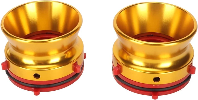 Main image of 1 Pair Nab Hub Adapters, 10 Inch Opener Universal Nab Hub Adapter, Nab Hub Reel Recorder Fittings, Loading Device for Studer Ox Akai (Gold)