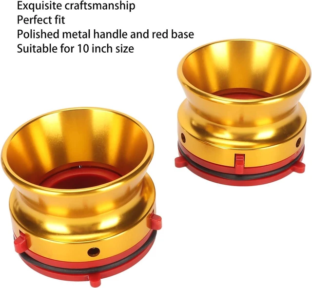 Alt view image 5 of 7 - 1 Pair Nab Hub Adapters, 10 Inch Opener Universal Nab Hub Adapter, Nab Hub Reel Recorder Fittings, Loading Device for Studer Ox Akai (Gold)