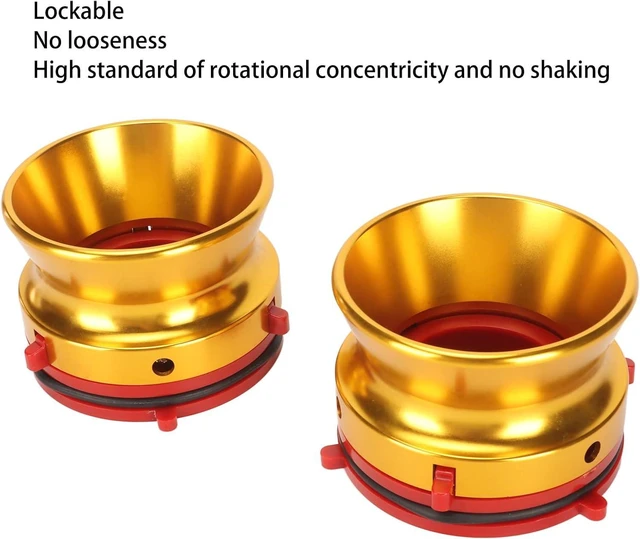 Alt view image 6 of 7 - 1 Pair Nab Hub Adapters, 10 Inch Opener Universal Nab Hub Adapter, Nab Hub Reel Recorder Fittings, Loading Device for Studer Ox Akai (Gold)