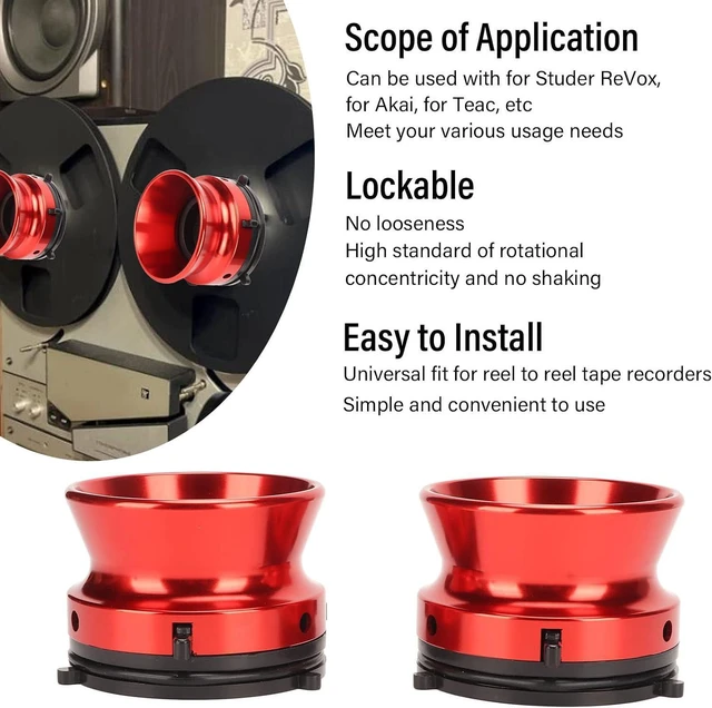 Alt view image 2 of 7 - Nab Hub Adapters, Lockable 10in Hole Opener, Easy Installation, Universal Loading Device, Robust Durable Aluminum Alloy Polished Nab Hub Adapters for Aluminium Nab Hub Device, Red