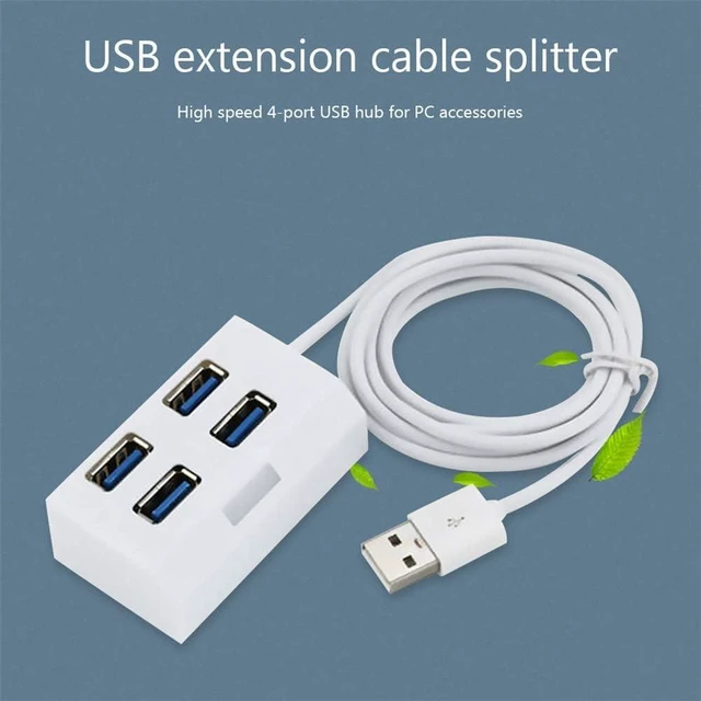 Alt view image 2 of 6 - 4 Ports Mini USB 2.0 HUB Splitter Elaborate Manufacture Prolonged Durable Adapter External Converter for Laptop Desktop (Color : Black) (White)