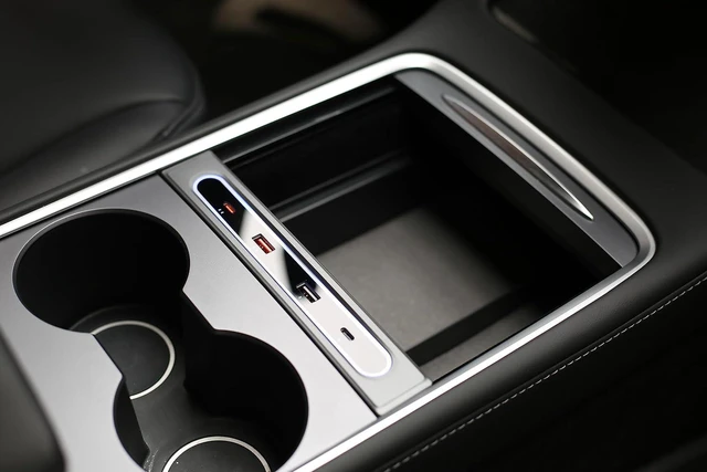 Alt view image 6 of 7 - for Tesla LED Light USB Hub Car USB Hub for 2021 2022 2023 Tesla Model 3/Y Fast Charge and Storage with Hub Docking Station for Tesla Interior