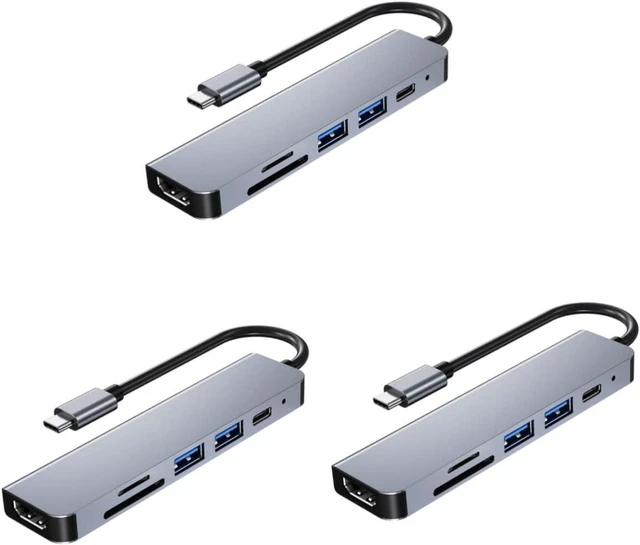 Main image of Mobestech 3pcs Port USB Hub Multi-Port USB Splitter Adapter for Data Transfer Portable Hub Ports for Laptop