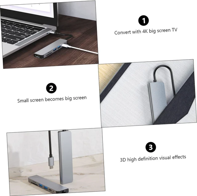 Alt view image 3 of 7 - Mobestech 3pcs Port USB Hub Multi-Port USB Splitter Adapter for Data Transfer Portable Hub Ports for Laptop