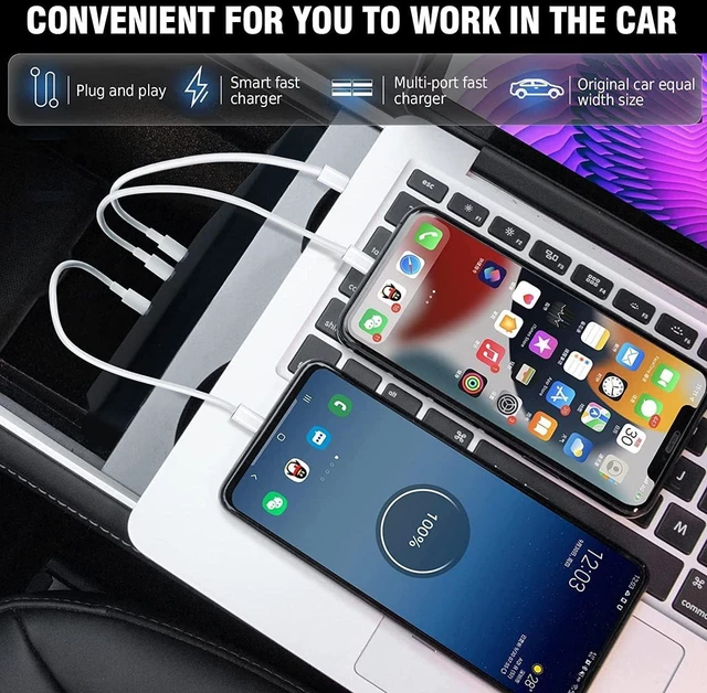 Alt view image 3 of 7 - USB Data Recovery Module Hub for Tesla Model 3/Y 2021 2022 2023 Central Control USB 6 in 1 Docking Station, with 4 USB Ports and 2 PD Fast Charging Ports 35W 65W Modification