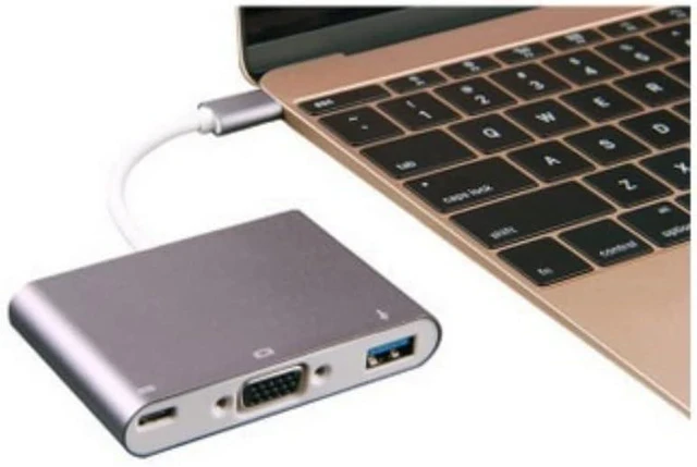 Alt view image 3 of 3 - 2 USB3.1Type-C to VGA converters (Color : Gray)
