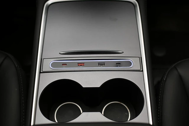 Alt view image 3 of 7 - for Tesla LED Light USB Hub Car USB Hub for 2021 2022 2023 Tesla Model 3/Y Fast Charge and Storage with Hub Docking Station for Tesla Interior