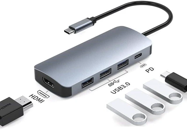 Alt view image 2 of 5 - Hub 5-Port HUB Extension Cable Expansion Dock