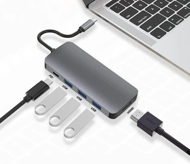 Alt view image 3 of 5 - Hub 5-Port HUB Extension Cable Expansion Dock