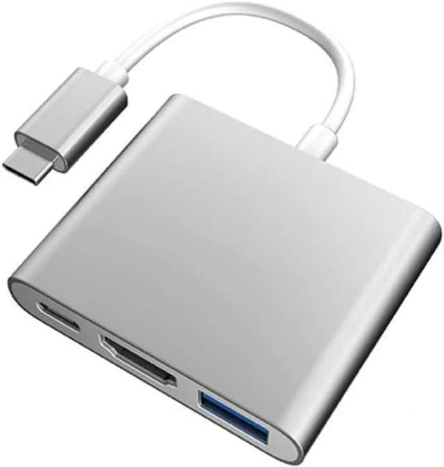 Alt view image 4 of 5 - 2 Type-c to hdmi Three-in-one Converter (Color : Golden)