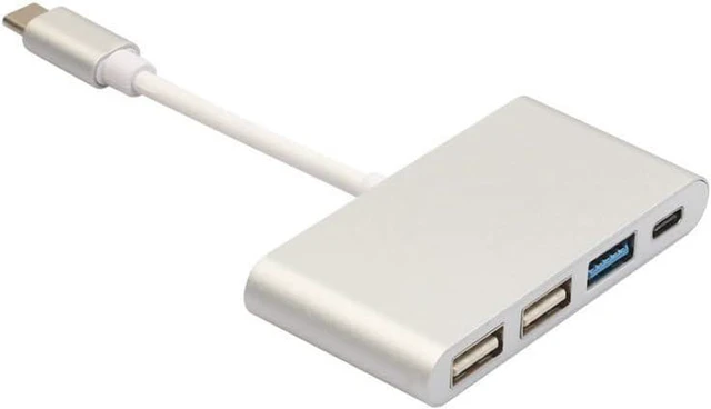 Alt view image 3 of 5 - 2 Type-C to 3HUB Adapter Cables 4-in-1 hub