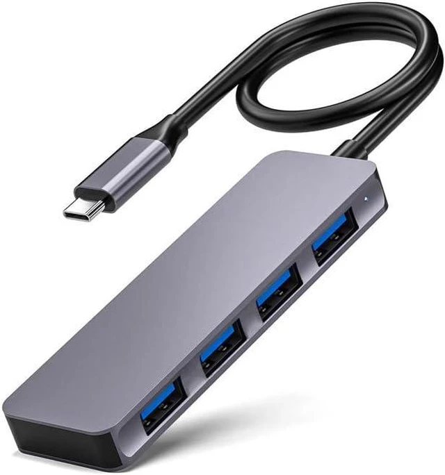 Alt view image 3 of 5 - 2 Type-C hubs one Drag Four Port Splitter Docking Station
