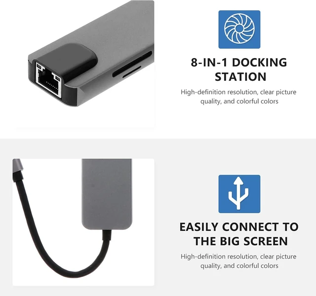 Alt view image 2 of 7 - Tofficu Type-c Docking Station USB Hub Dock for Laptop Computer Type-c Hub USB-c Adapter for Office Use