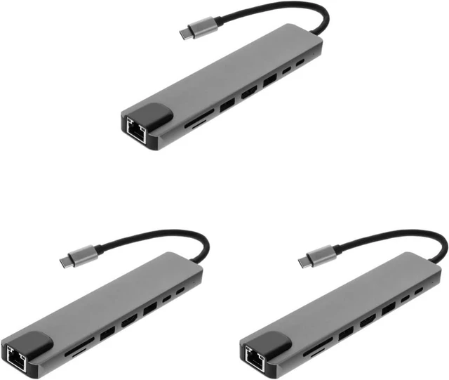 Main image of Tofficu 3pcs Laptop Docking Station Type-c Adapter USB Hub for Phone Data Hub Practical USB Converter for C