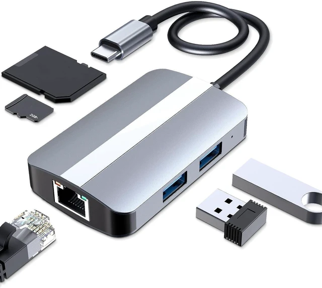 Alt view image 2 of 5 - Type-c to RJ45 Network Card usb3.0hub hub