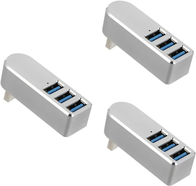 Alt view image 4 of 7 - KOMBIUDA 3pcs Aluminum Alloy USB Hub Expansion for Laptop Data Transfer Adapter