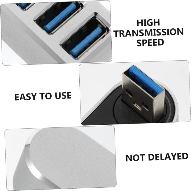 Alt view image 3 of 7 - KOMBIUDA 3pcs Aluminum Alloy USB Hub Expansion for Laptop Data Transfer Adapter