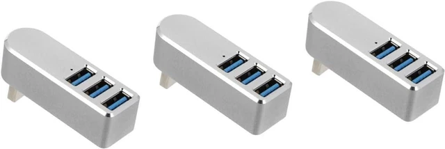 Alt view image 7 of 7 - KOMBIUDA 3pcs Aluminum Alloy USB Hub Expansion for Laptop Data Transfer Adapter
