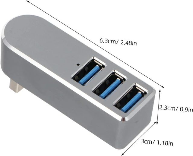 Alt view image 5 of 7 - KOMBIUDA 3pcs USB Hub Expansion Transfer Adapter Aluminum Alloy USB Data Hub for Laptop