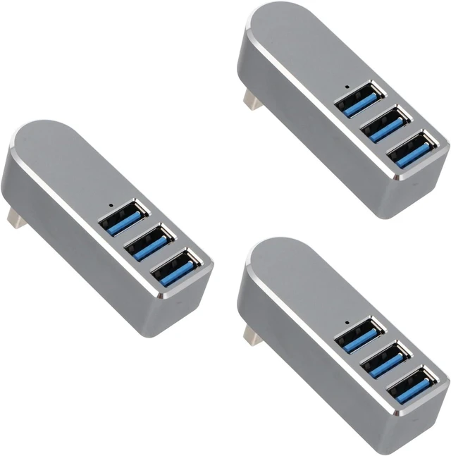Main image of KOMBIUDA 3pcs USB Hub Expansion Transfer Adapter Aluminum Alloy USB Data Hub for Laptop