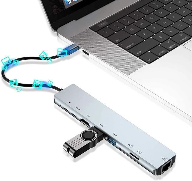 Alt view image 3 of 7 - Mobestech 2pcs Type-c to Card Reader Hub Adapter Pd Charging Multiport Concentrator Dock for Laptop Use