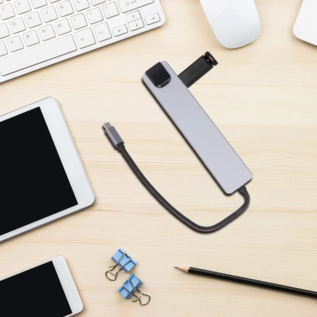 Alt view image 5 of 7 - Mobestech 2pcs Type-c to Card Reader Hub Adapter Pd Charging Multiport Concentrator Dock for Laptop Use