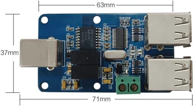 Alt view image 4 of 6 - Taidacent 4 Channel USB Isolator USB HUB Isolation Module Coupling Protection Board ADUM3160